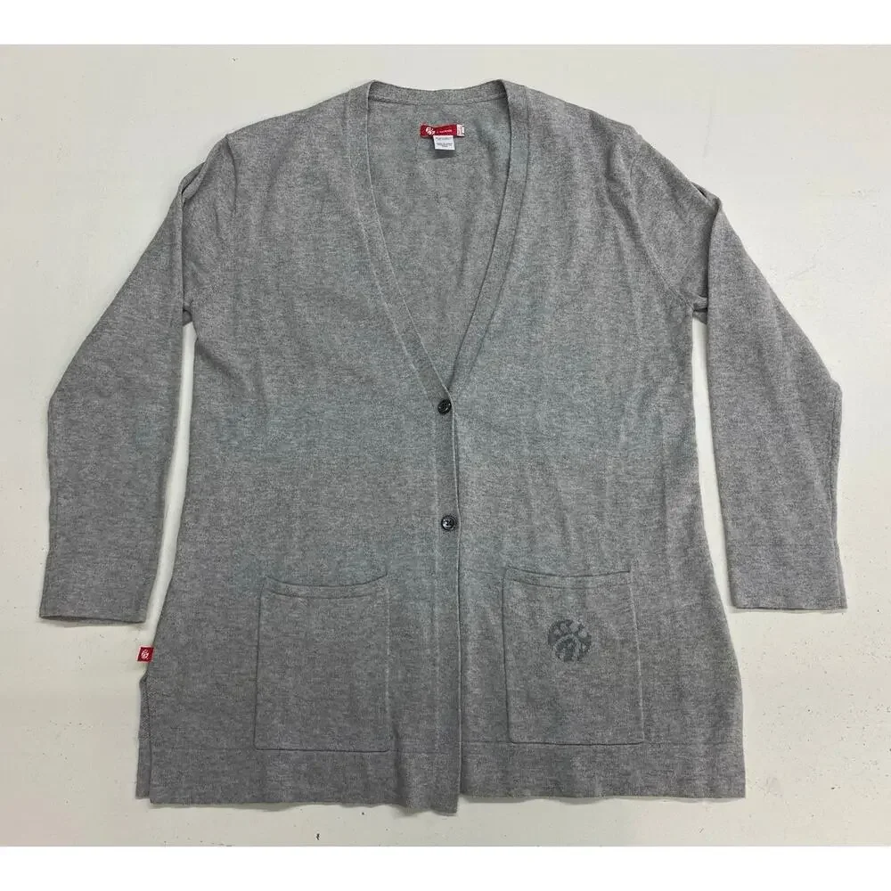 Women Oobe Chickfila cotton cashmere lightweight employee cardigan sweater, XS